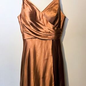Copper Evening Dress With Pockets
